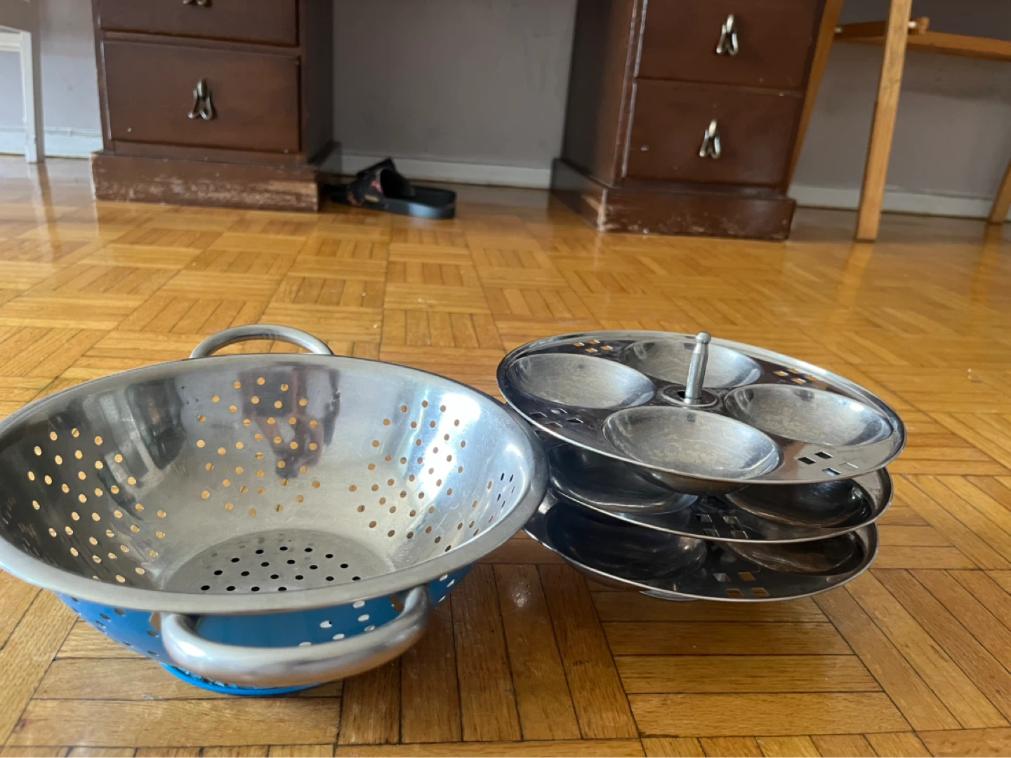 Stainless Steel Idli Maker and Colander Set