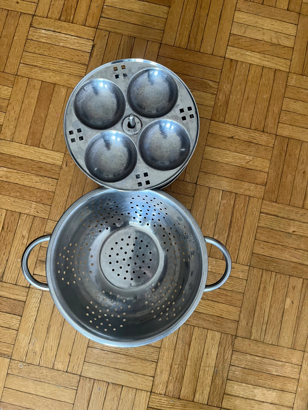 Stainless Steel Idli Maker and Colander Set - photo 2