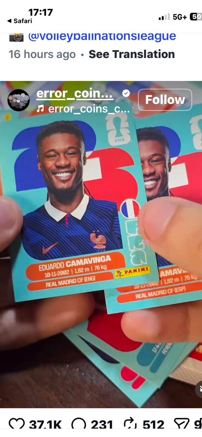 Panini FIFA Card - Eduardo Camavinga