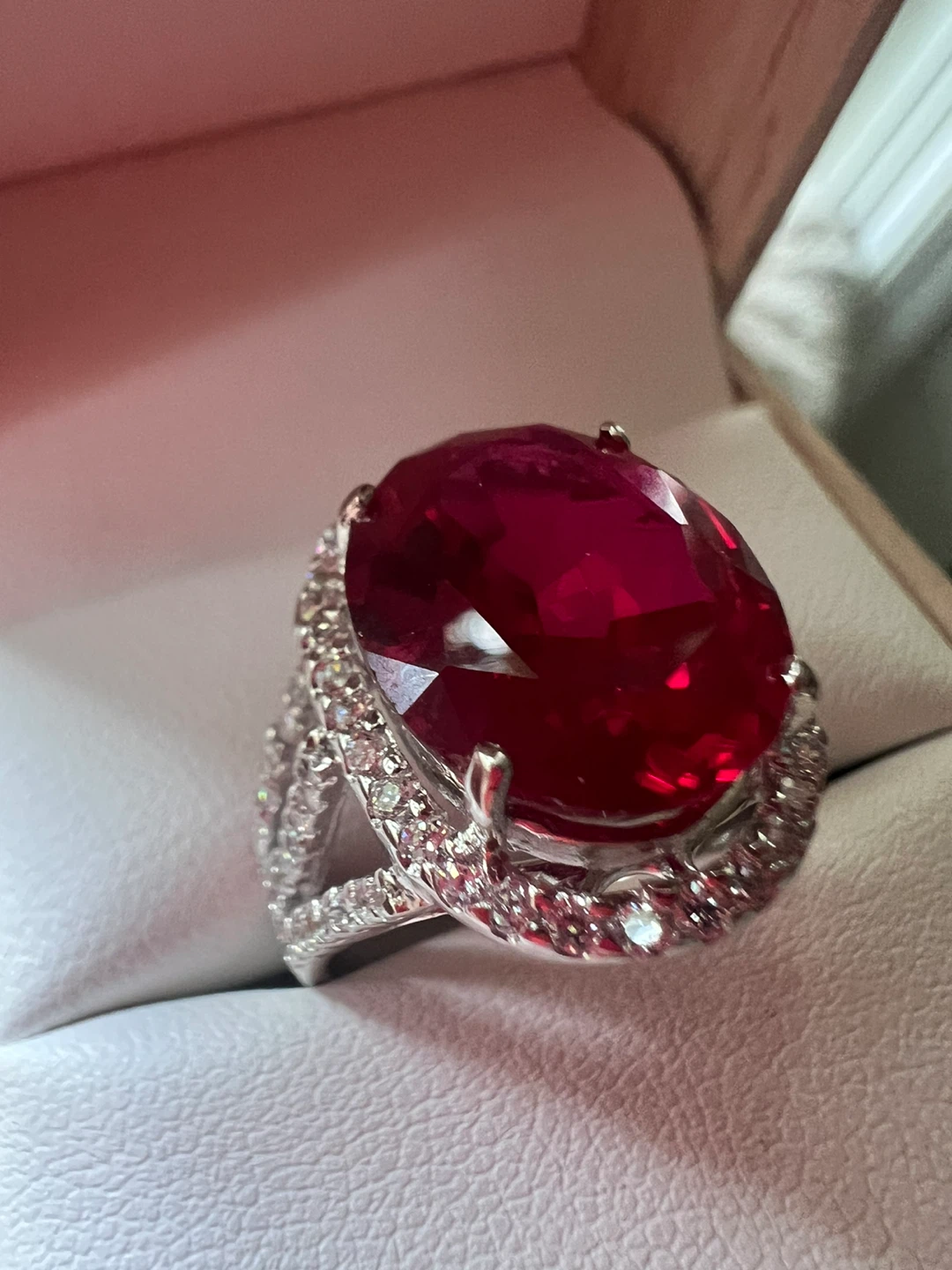 Sterling Silver "925" Ring with Red Stone - photo 3