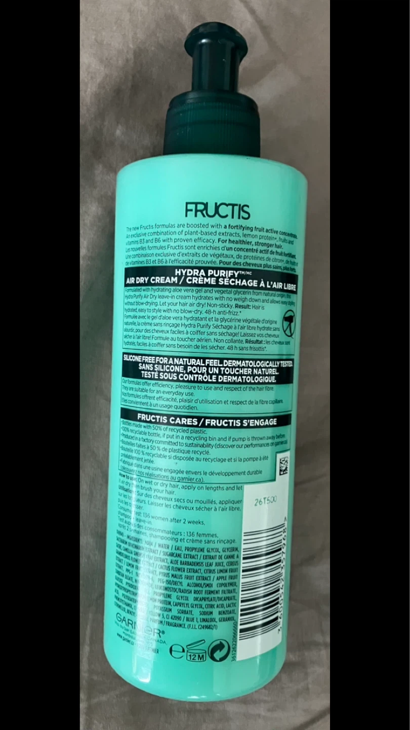 TRADE: Garnier Fructis Hydra Purify Air Dry Cream 🧴💚🩵 - photo 2