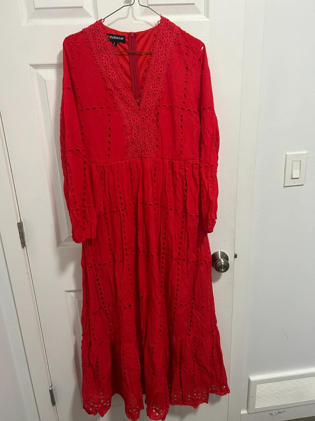 Embroidered eyelet women long dress - photo 2
