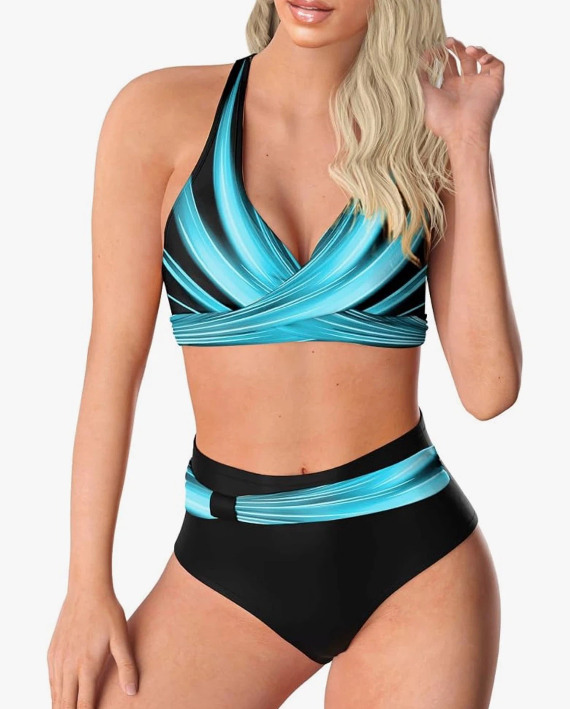 ⚽️ NWOT Women's Striped Bikini Set Size L