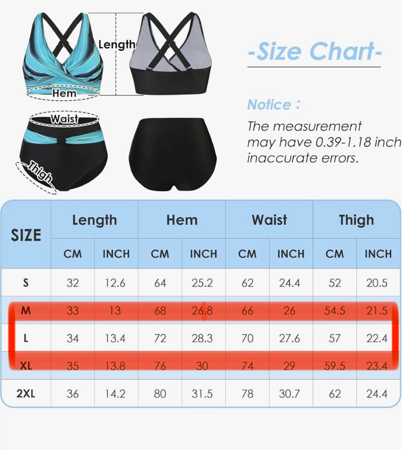 ⚽️ NWOT Women's Striped Bikini Set Size L - photo 4