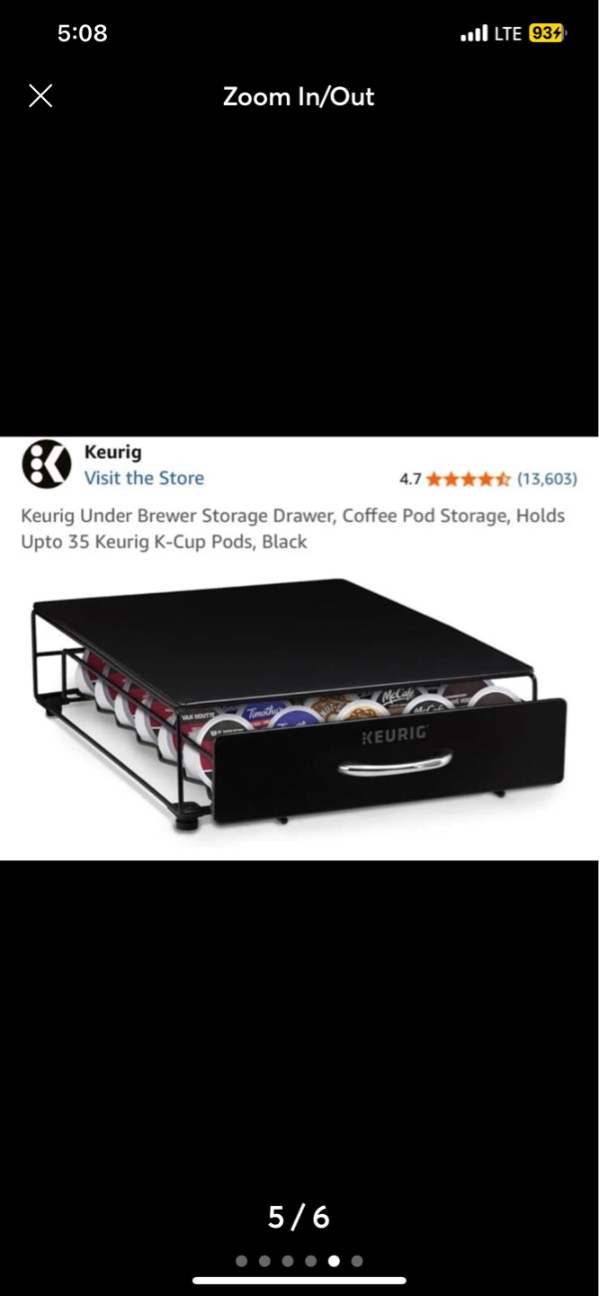 ⚽ Keurig Rolling Storage Drawer for K-Cups - Black - photo 5