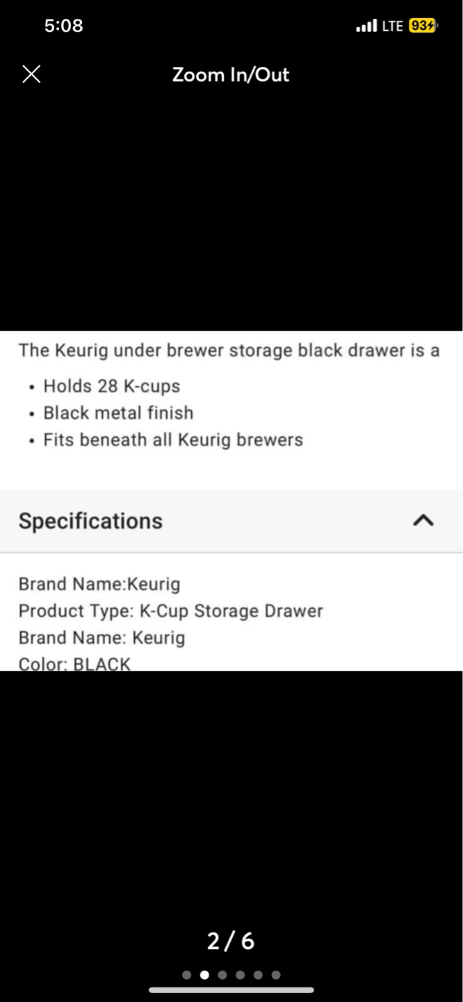 ⚽ Keurig Rolling Storage Drawer for K-Cups - Black - photo 2