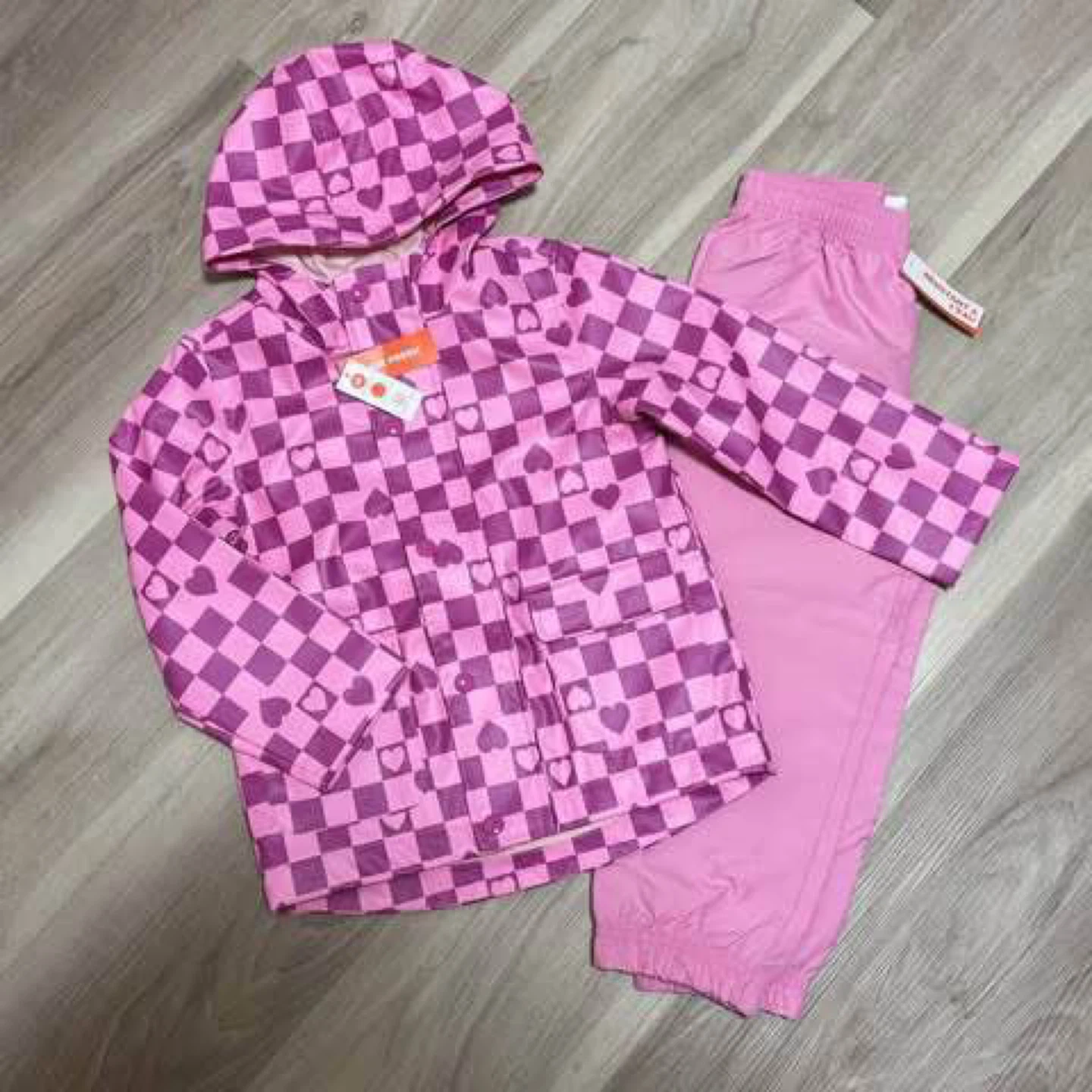 ⭐️SALE⭐️100% New Joe Fresh Pink/Purple Raincoat & Splash Pant