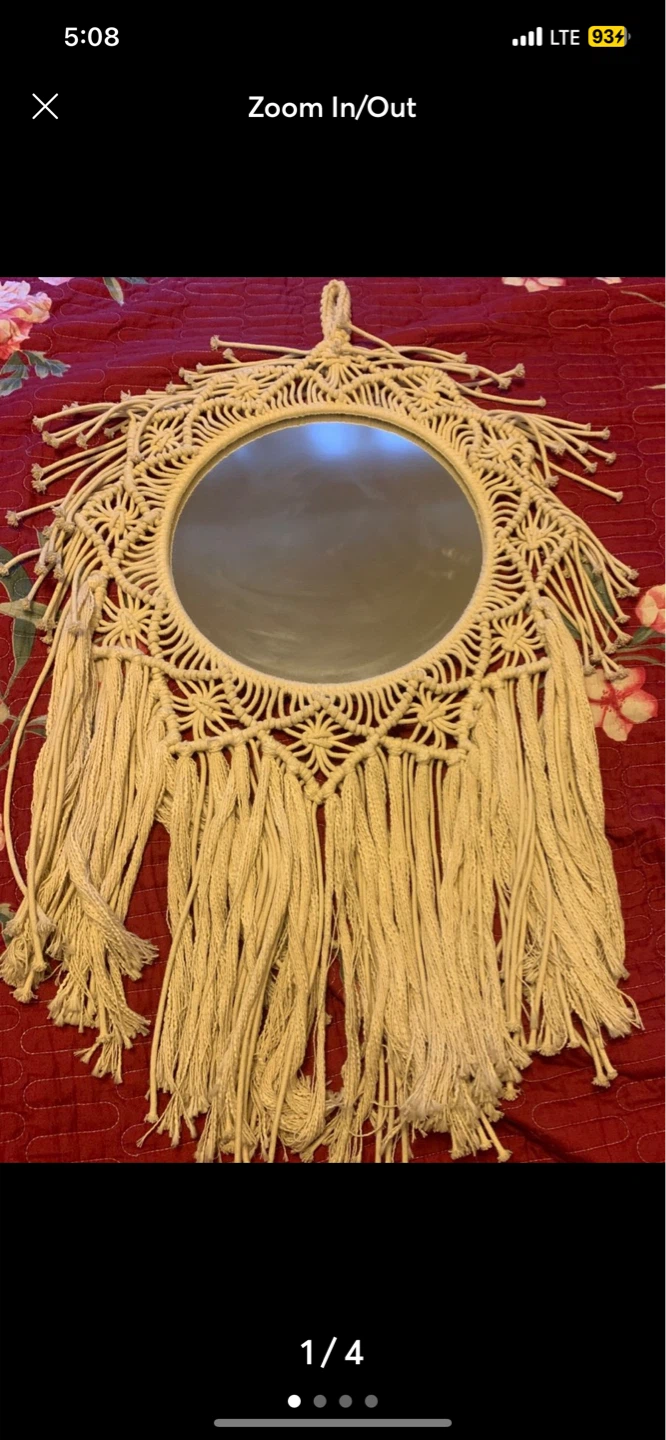 ⚽ Boho Macrame Wall Mirror