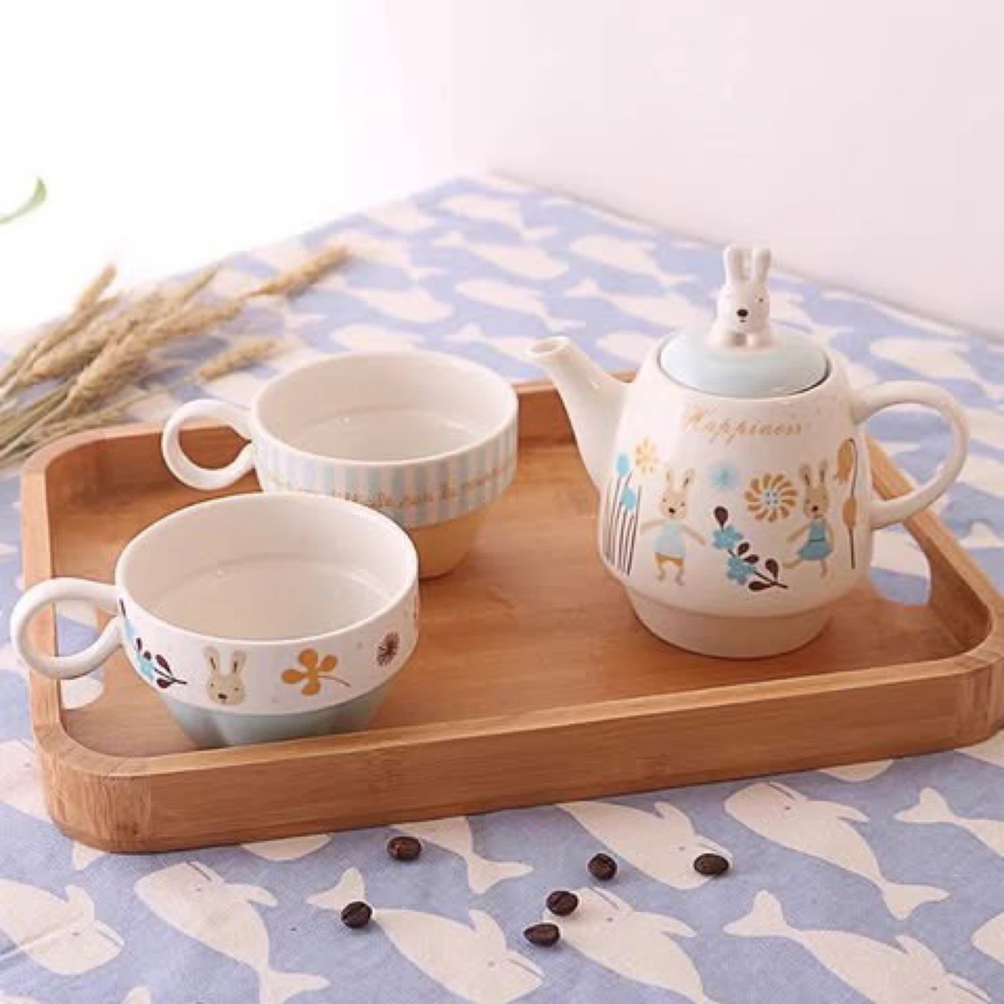 ⭐️SALE⭐️100% New Le sucre Tea pot & cup Gift Set (Rabbit)