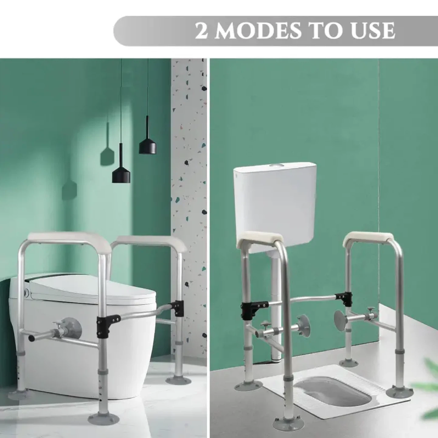 OKSTENCK Toilet Safety Frame,Toilet Safety Rails and Grab Bars - photo 3