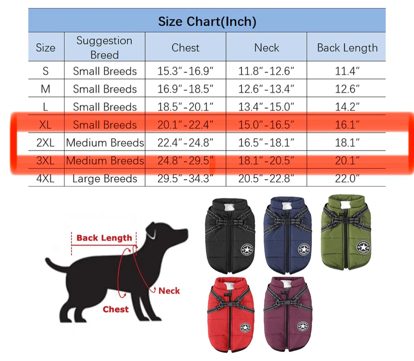⚽️ NWOT Dog Winter Jacket Vest - Size XXL medium dog - photo 3
