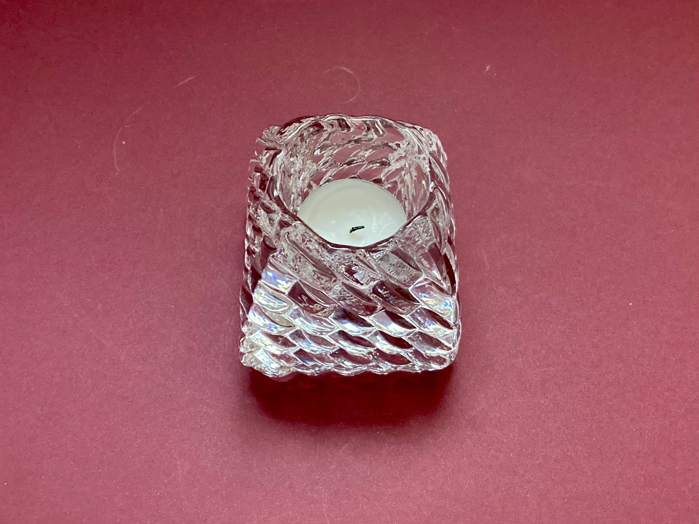 Vintage Kosta Boda Crystal Tea Light Holder