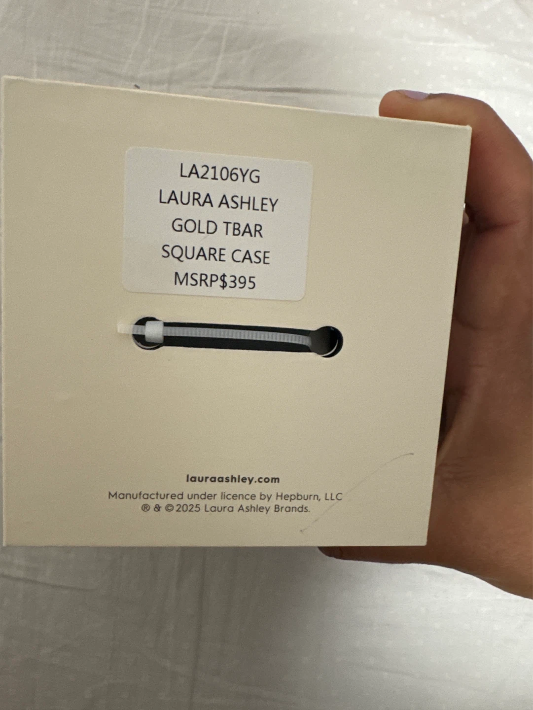 Laura Ashley Gold Tbar Square Case Watch - photo 3