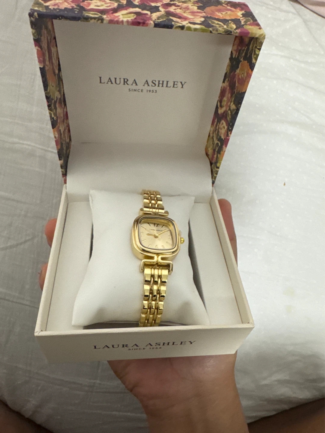 Laura Ashley Gold Tbar Square Case Watch - photo 4