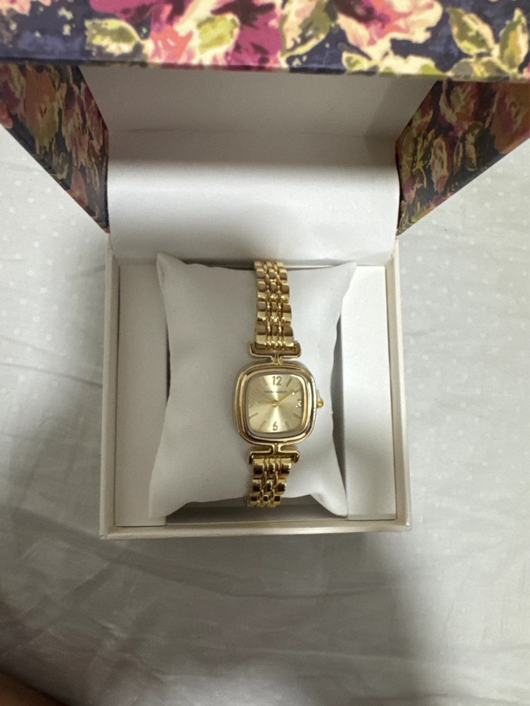 Laura Ashley Gold Tbar Square Case Watch - photo 5