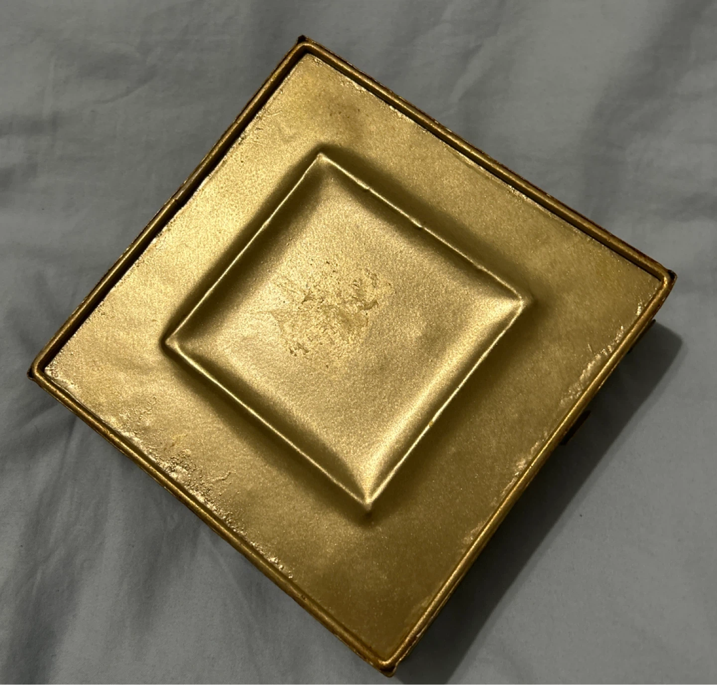 Gold Mirrored Decorative Jewelry Tray 6” Square ⚽️ - photo 2