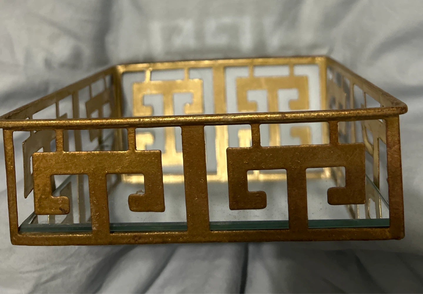 Gold Mirrored Decorative Jewelry Tray 6” Square ⚽️ - photo 3