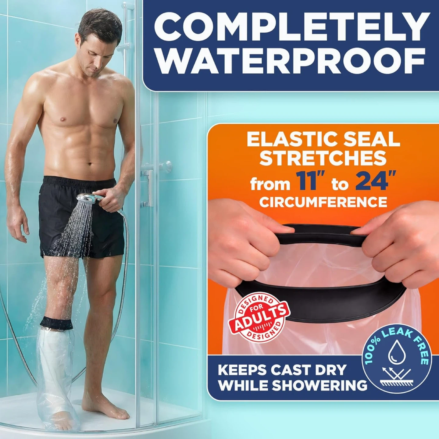Mighty-X Adult Reusable Waterproof Cast Cover for Shower ⚽️ - photo 5