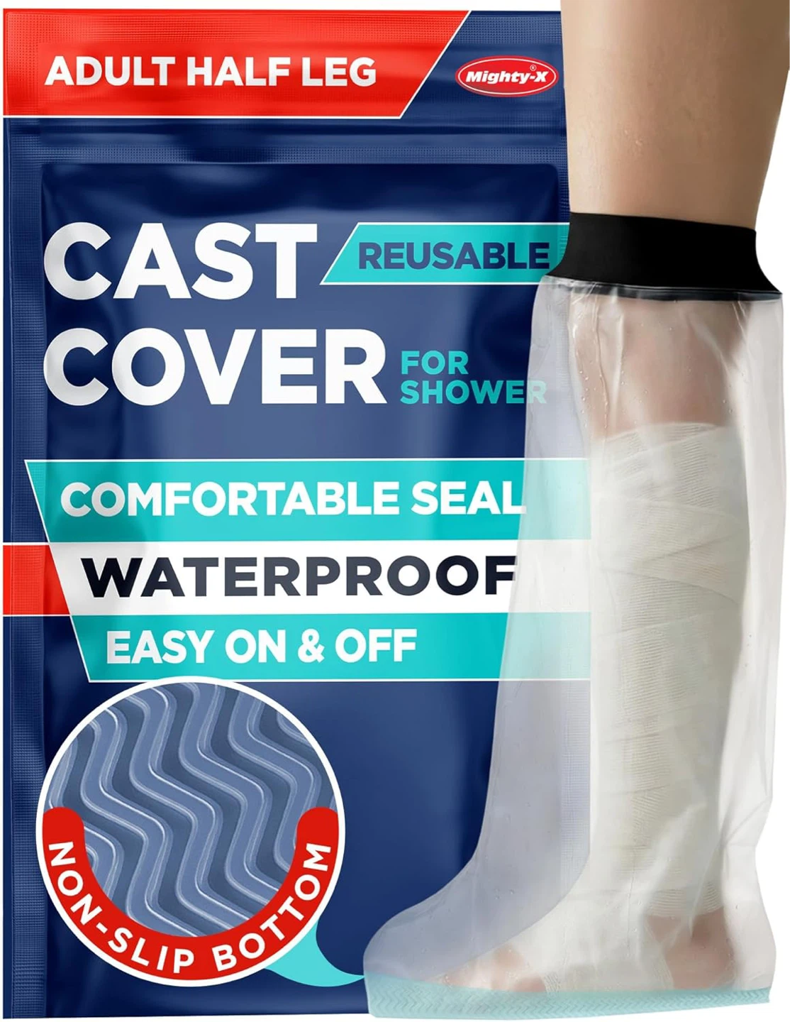 Mighty-X Adult Reusable Waterproof Cast Cover for Shower ⚽️ - photo 4