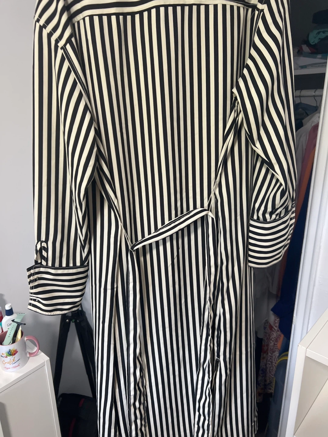 H&M Striped Long Sleeve Shirt Dress - photo 5
