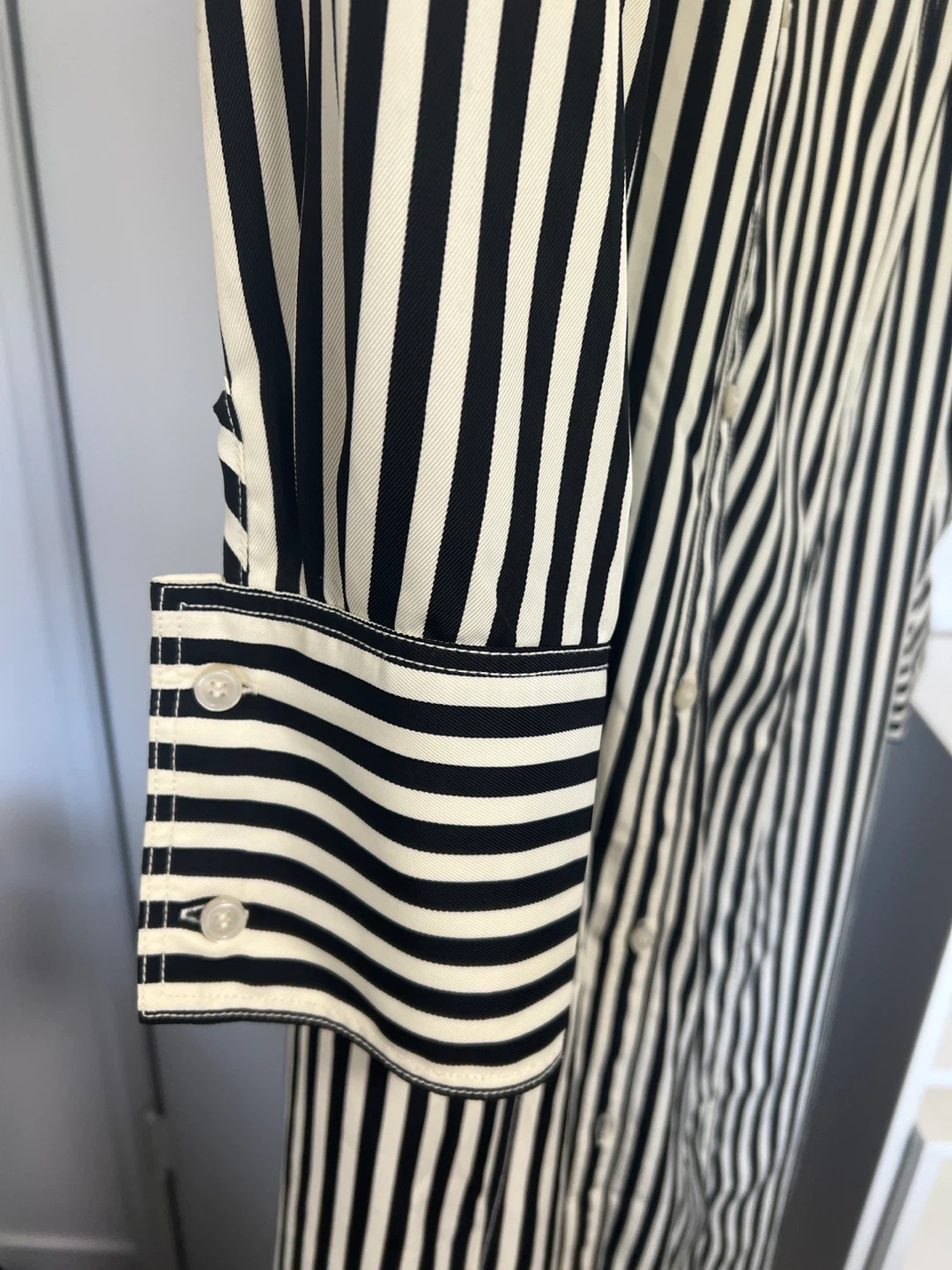 H&M Striped Long Sleeve Shirt Dress - photo 4