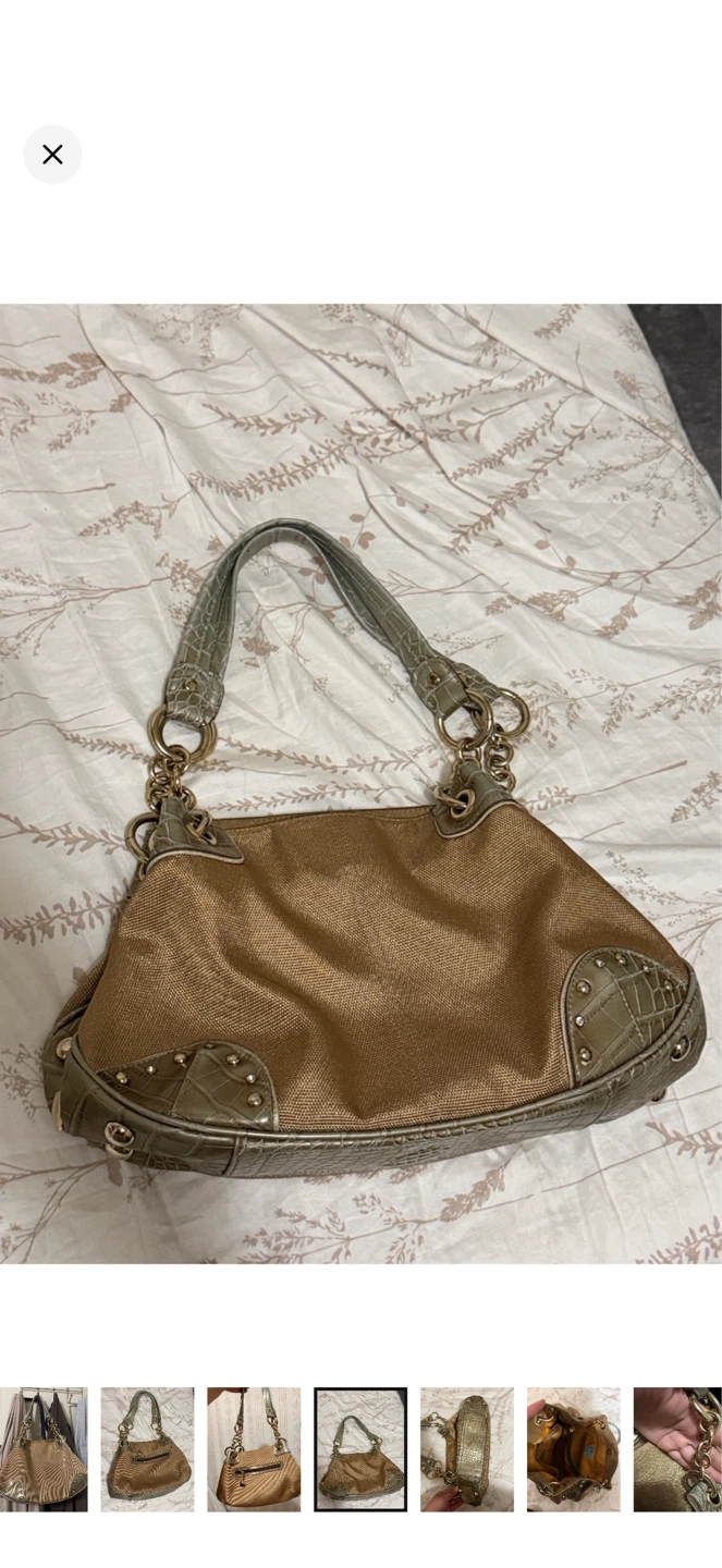 Kathy Van Zeeland Yellow Gold-Tone Shoulder Bag Gold Hardware - photo 5