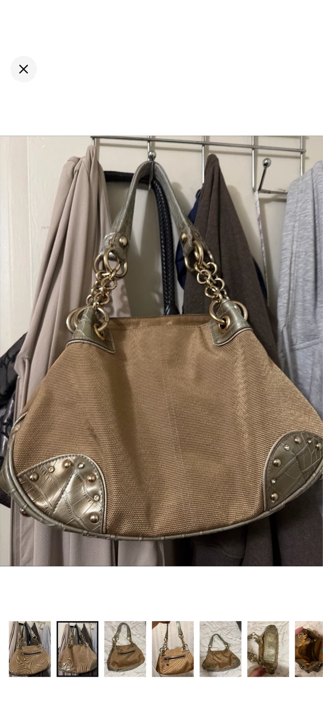 Kathy Van Zeeland Yellow Gold-Tone Shoulder Bag Gold Hardware - photo 2