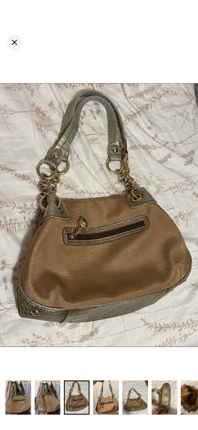 Kathy Van Zeeland Yellow Gold-Tone Shoulder Bag Gold Hardware - photo 3