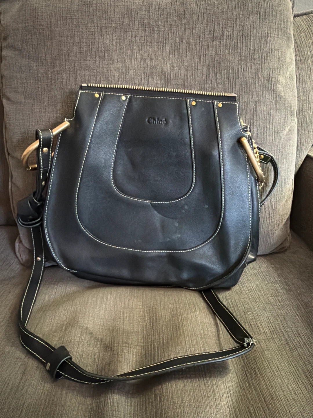 Black Chloe Shoulder Bag