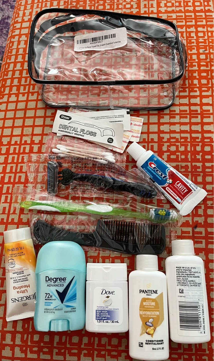 TrekTote 15-Piece Travel Toiletry Set