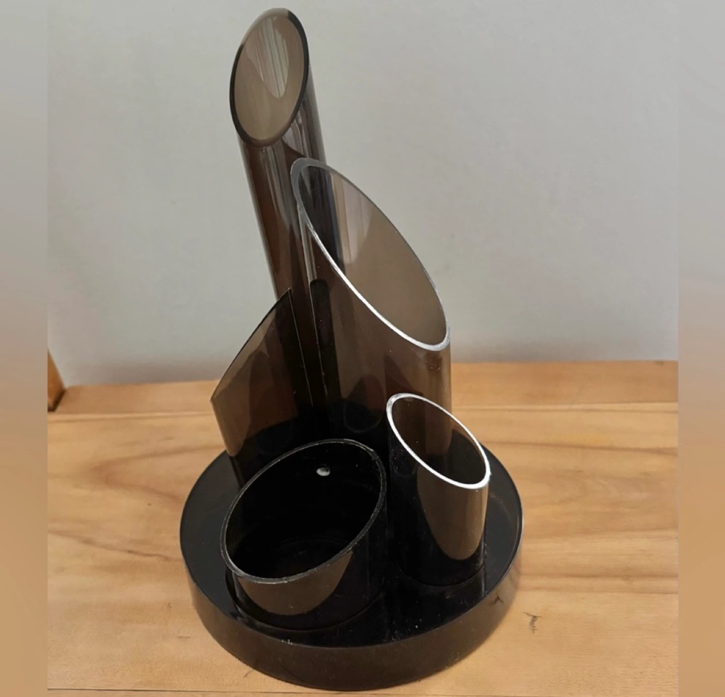 ⚽️Vintage Smoke Acrylic Desk Organizer Pen Holder - photo 2