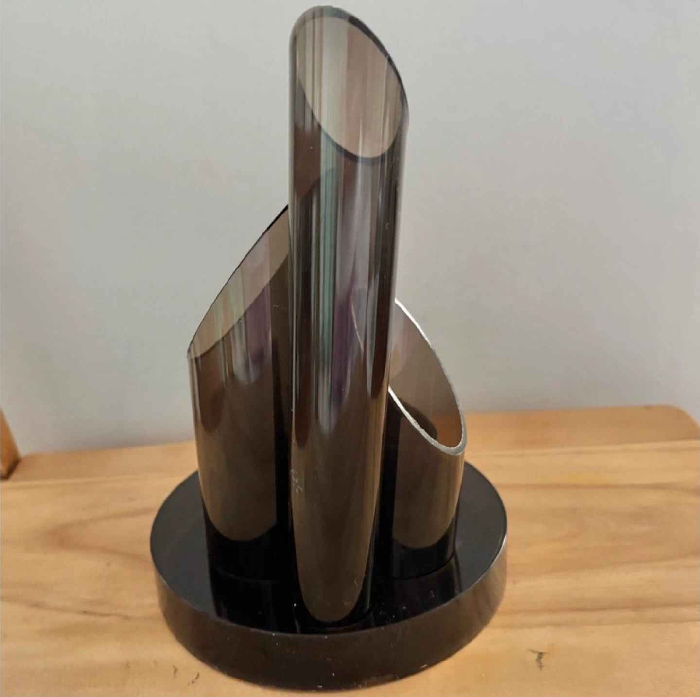 ⚽️Vintage Smoke Acrylic Desk Organizer Pen Holder - photo 3