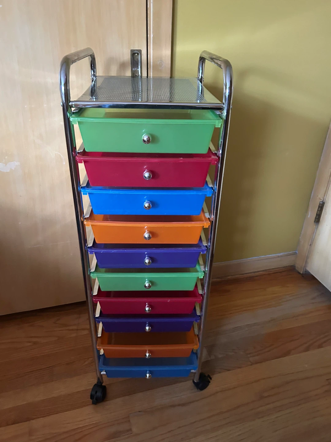10-Drawer Rolling Storage Cart