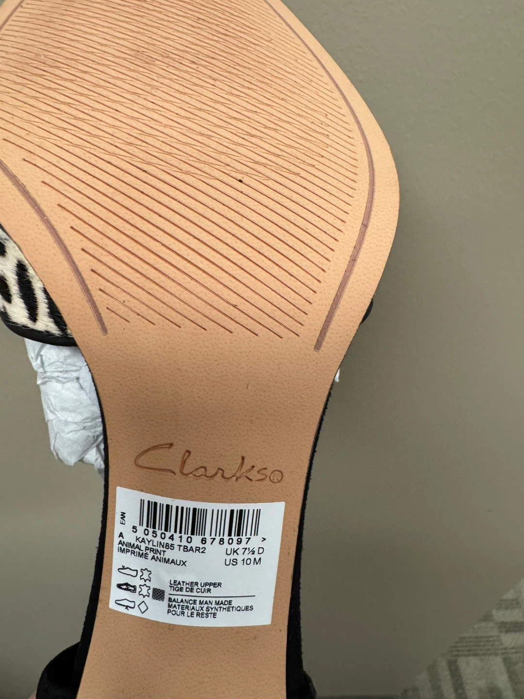Clarks T-Bar Animal Print Heels - photo 4