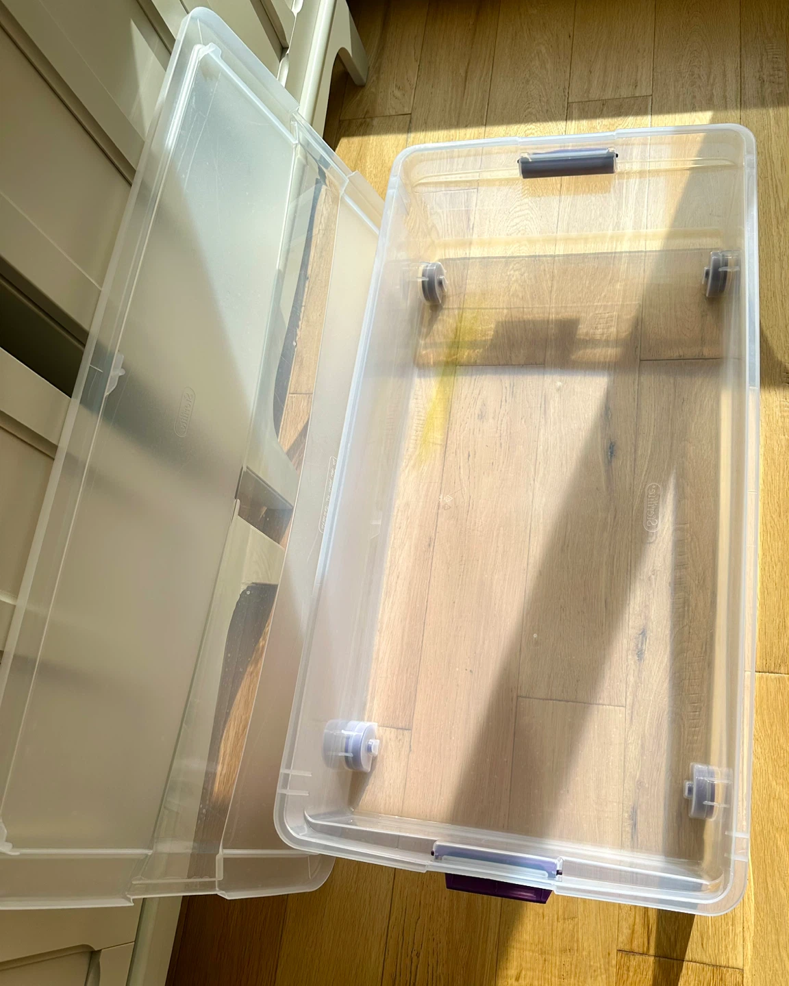 Sterilite ClearView Latch Wheeled Underbed Storage Box, 57-L - photo 2