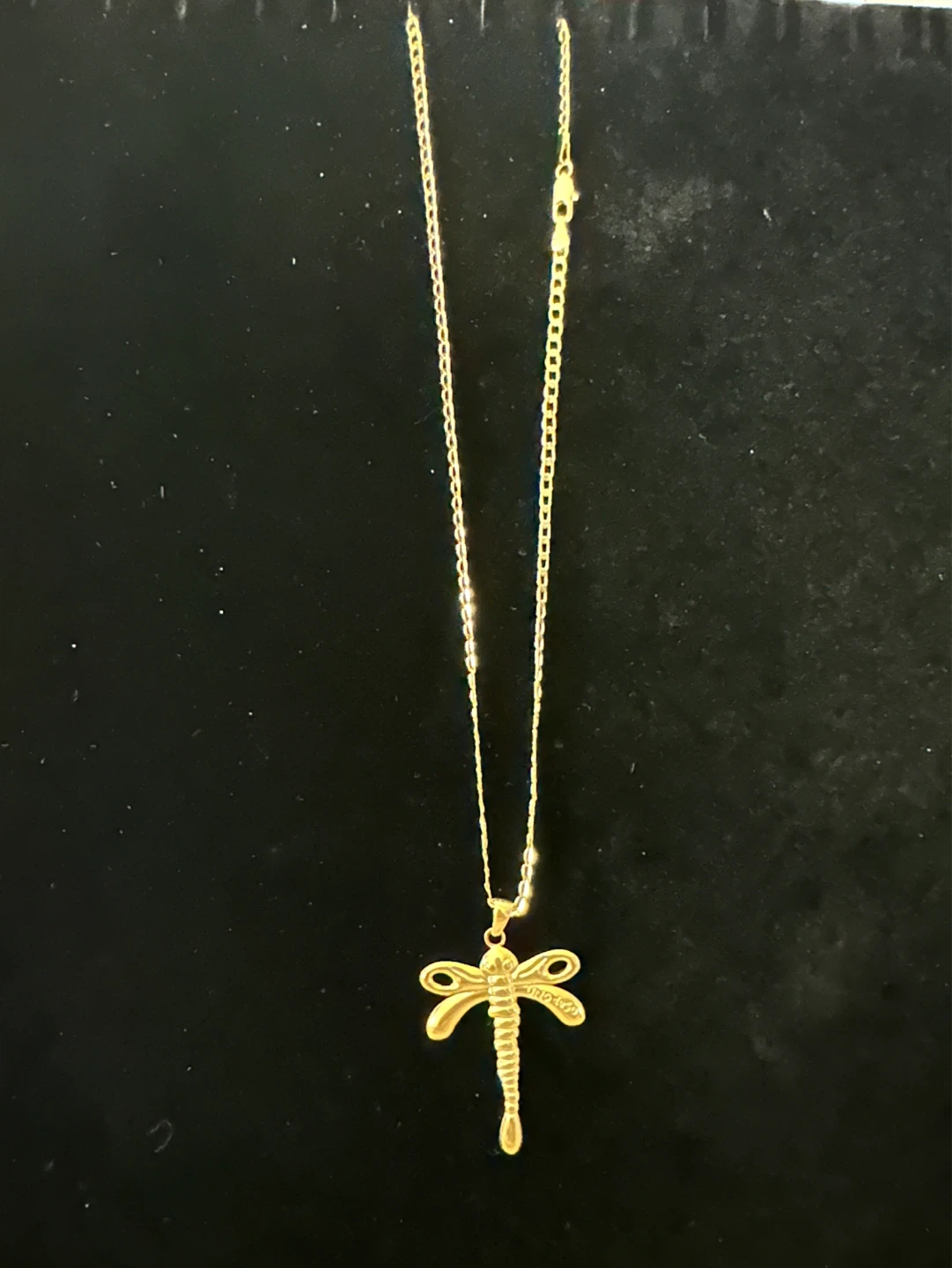 14k gold laminated Dragonfly Pendant Necklace - photo 2