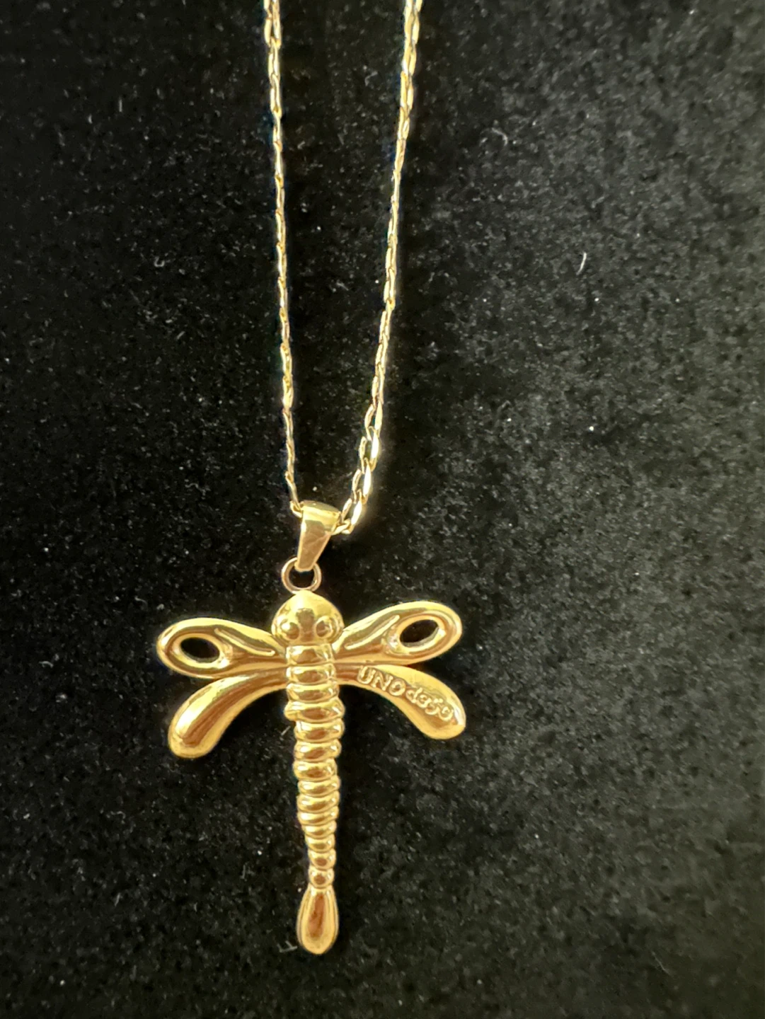 14k gold laminated Dragonfly Pendant Necklace