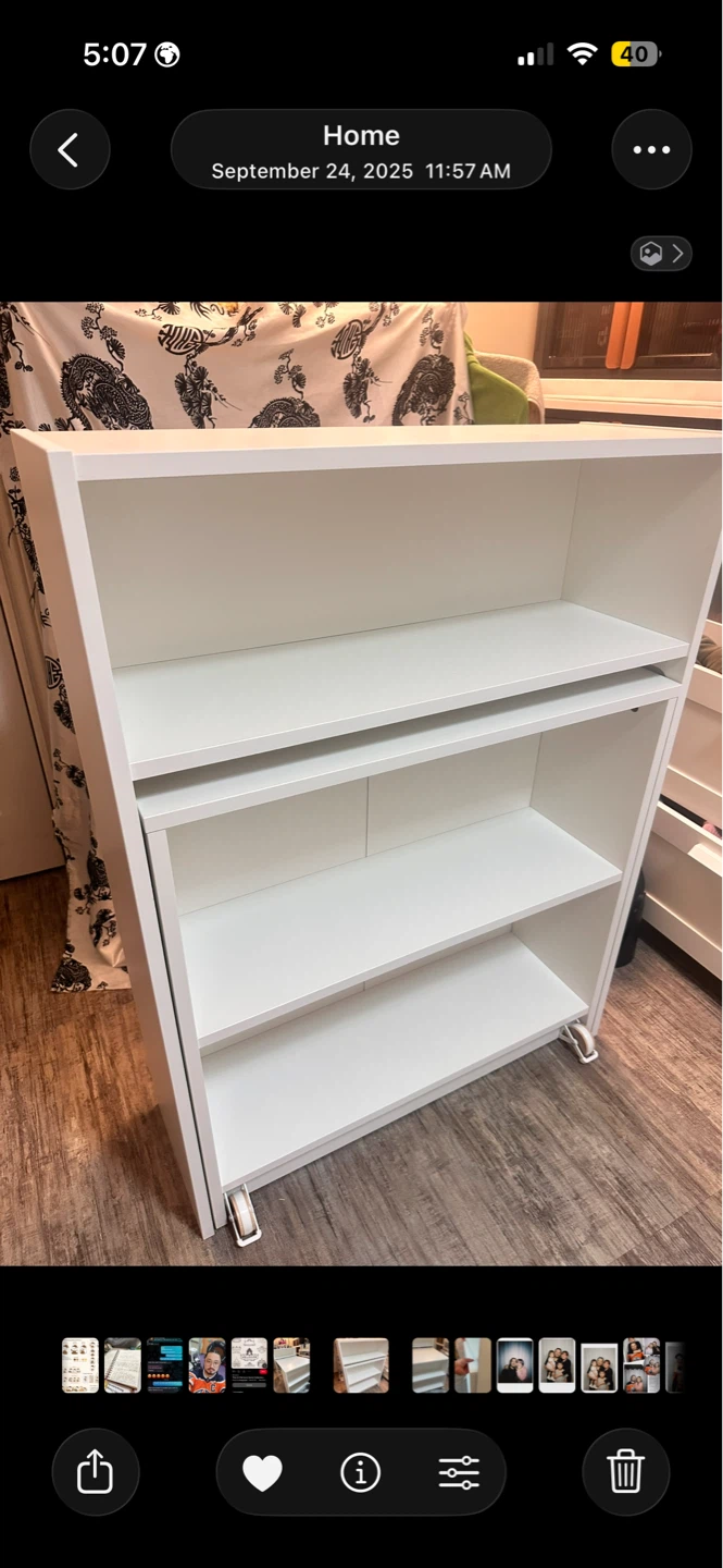BILLY Bookcase with foldable table