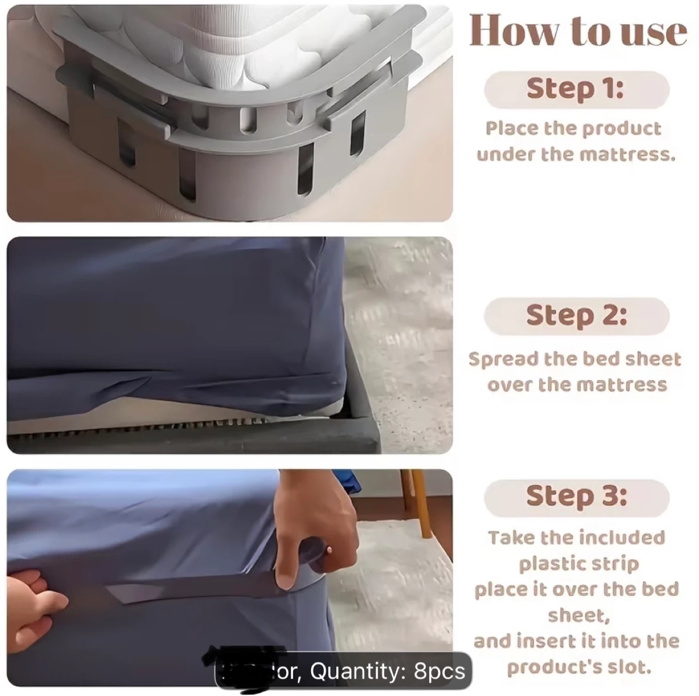 ⚽️Bed Sheet Holder Corner Grippers (4 Pack) - photo 2