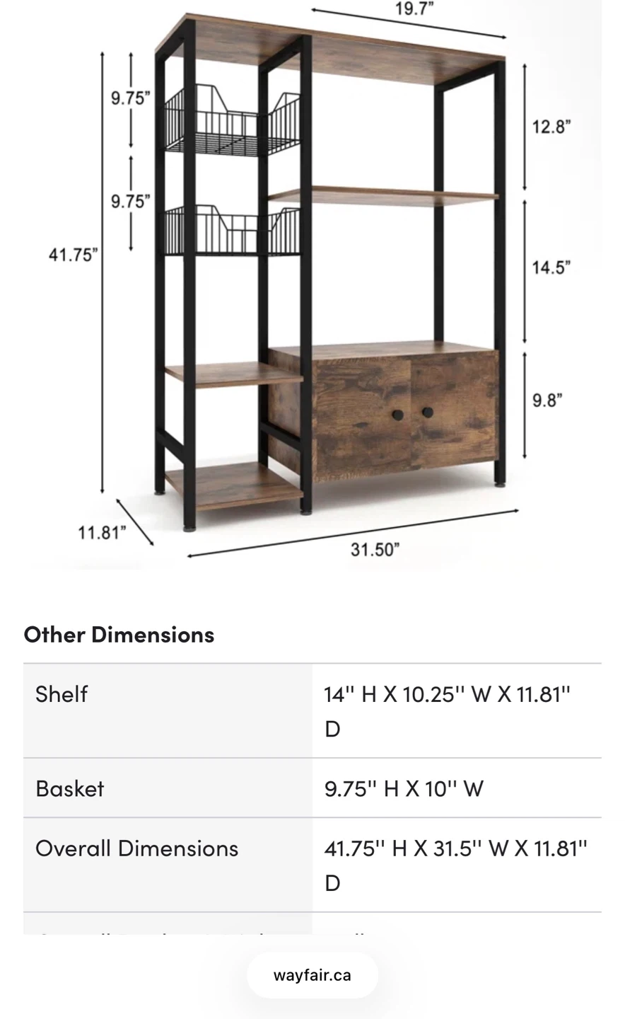Rustic Kitchen Baker's Rack - photo 2