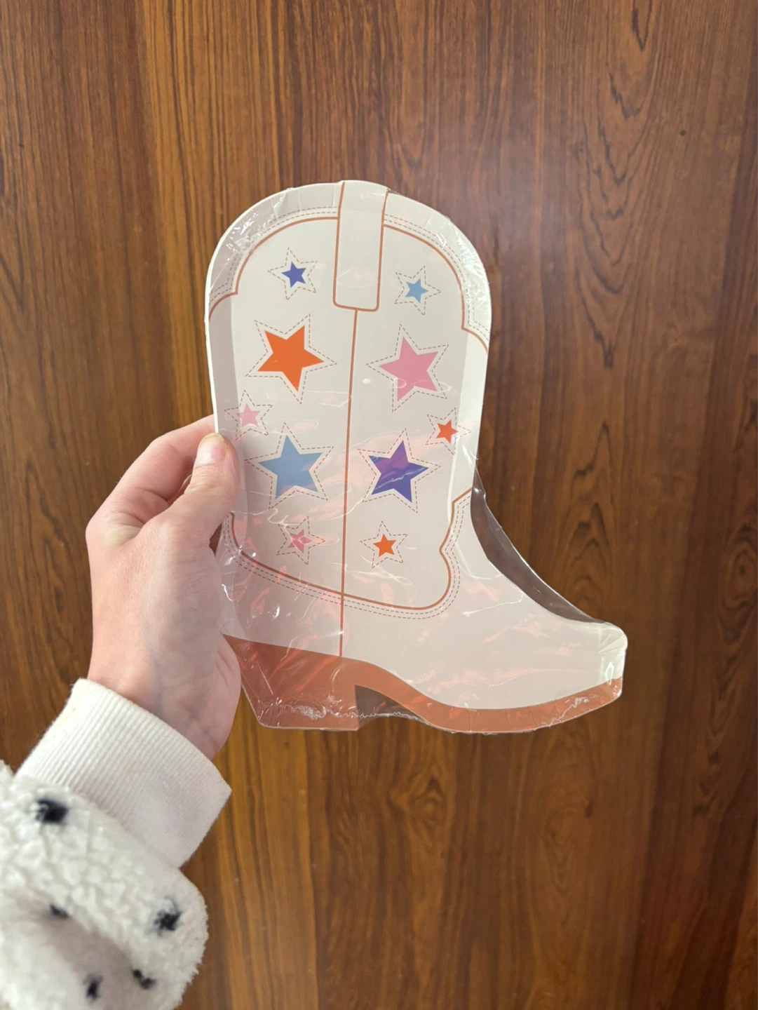 Cowboy Boot Shaped Paper Plates