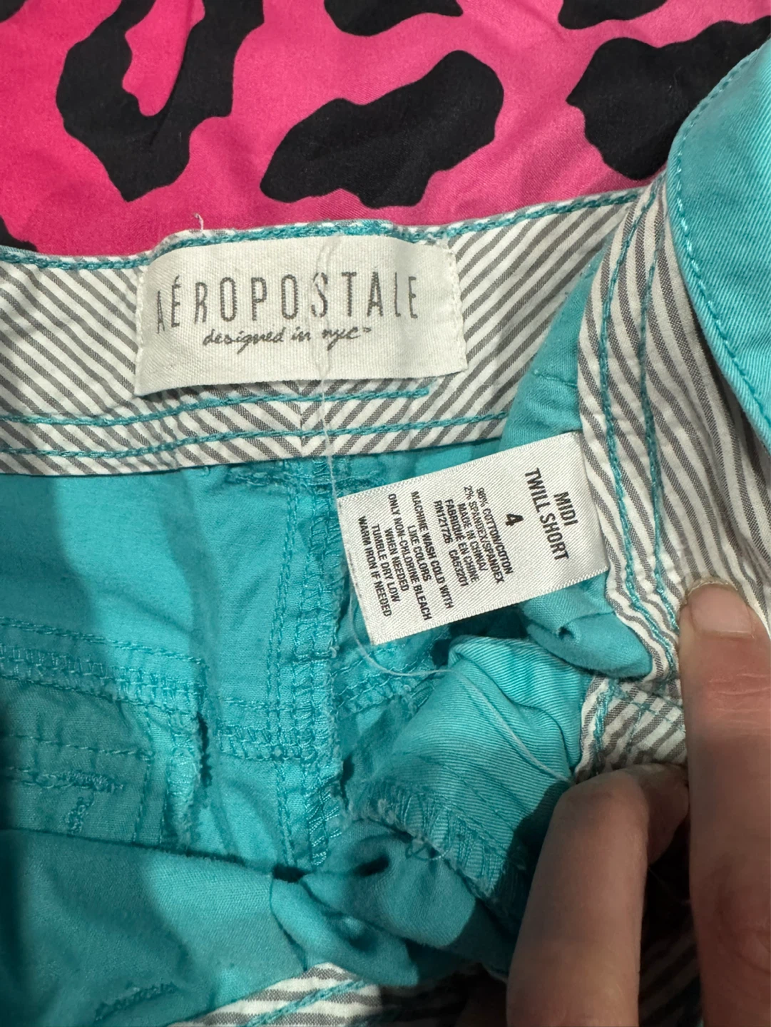 Aeropostale Teal Midi Twill Shorts - photo 3