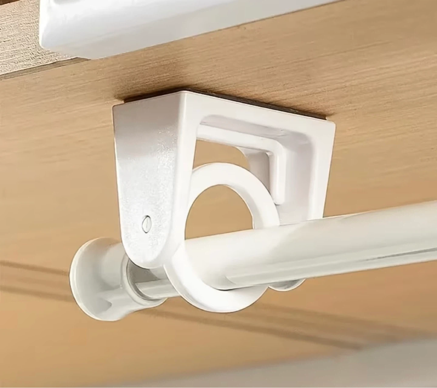 ⚽️ White Curtain Rod Holders (Set of 2)