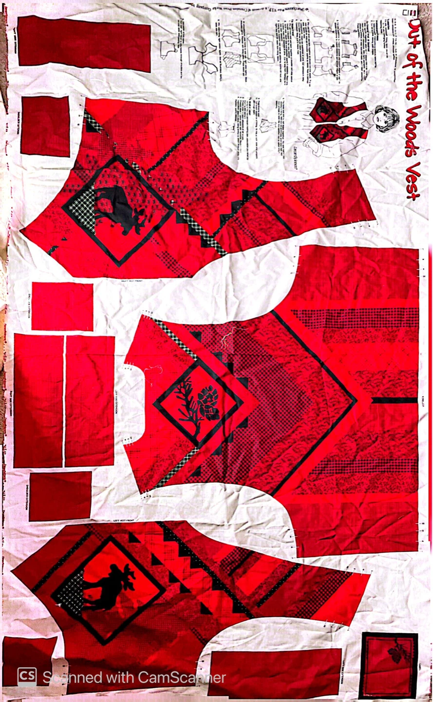 Out of the Woods Vest Fabric Pattern