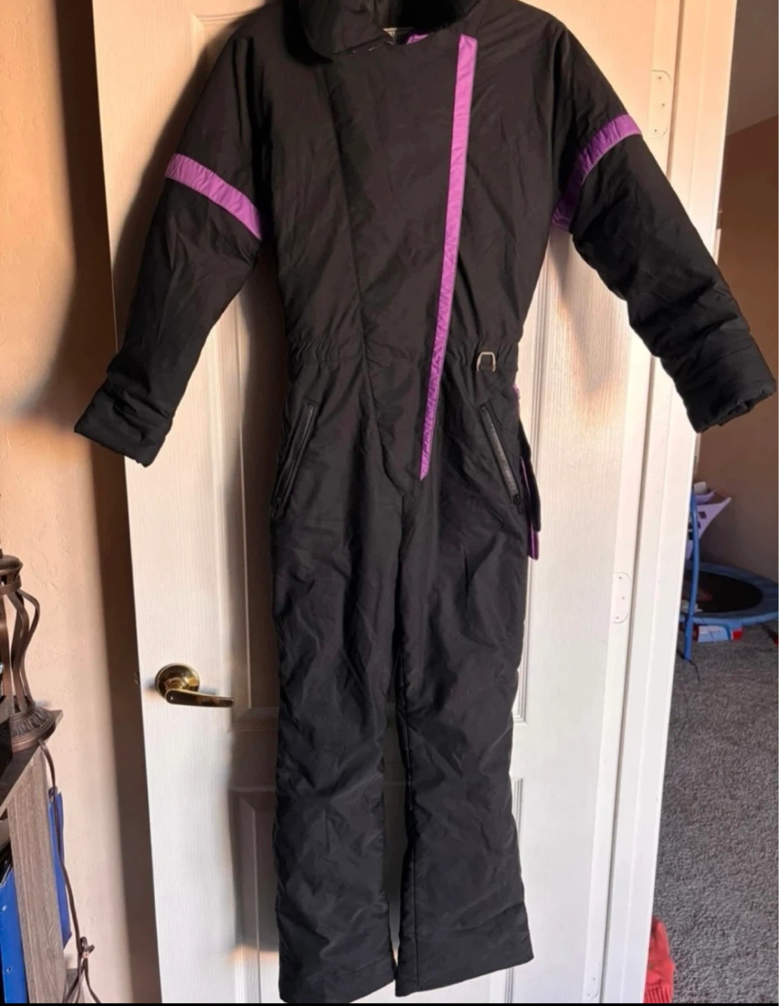 Dilrani Designs Snowsuit Ski Suit Black Purple⚽️