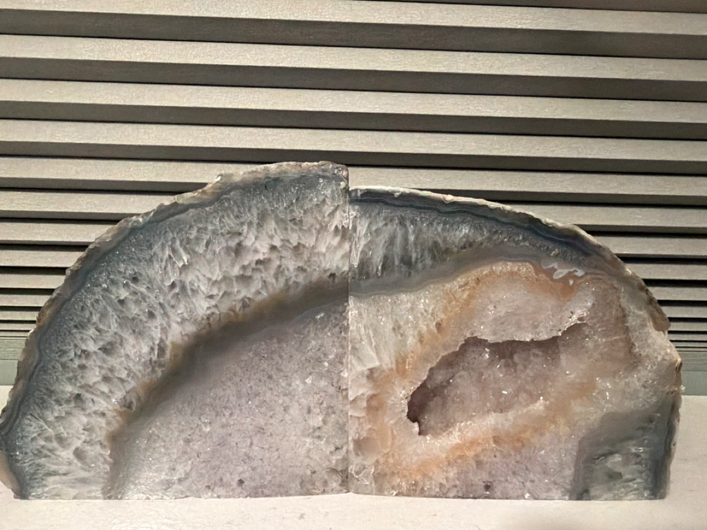 Natural Geode Bookends⚽️