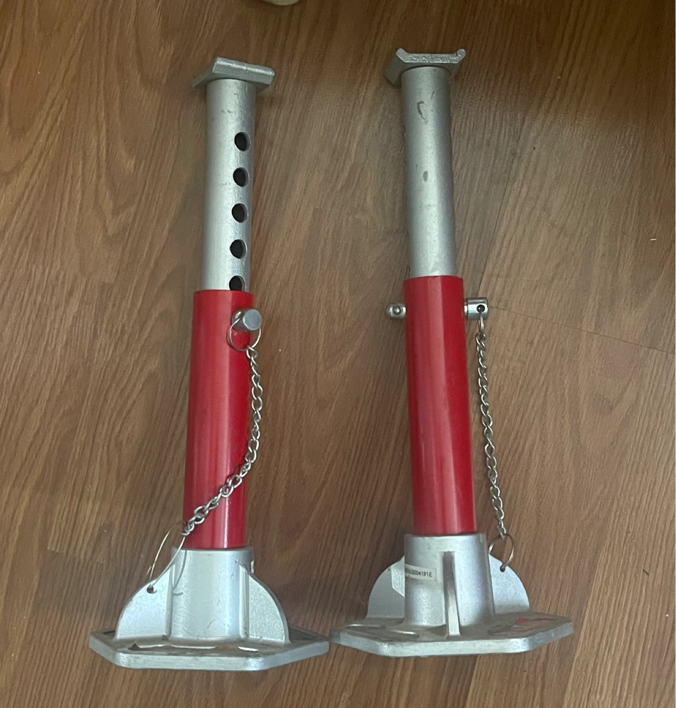 Pair of Red & Silver Jack Stands