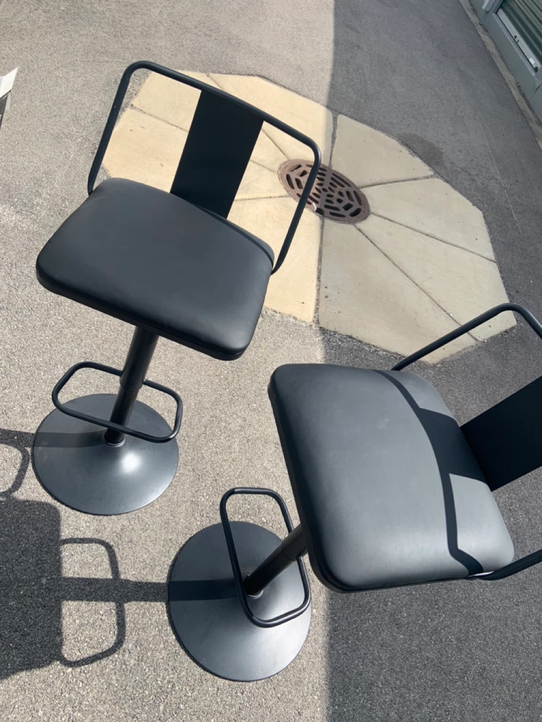 Set of 2 Black Bar Stools - photo 2