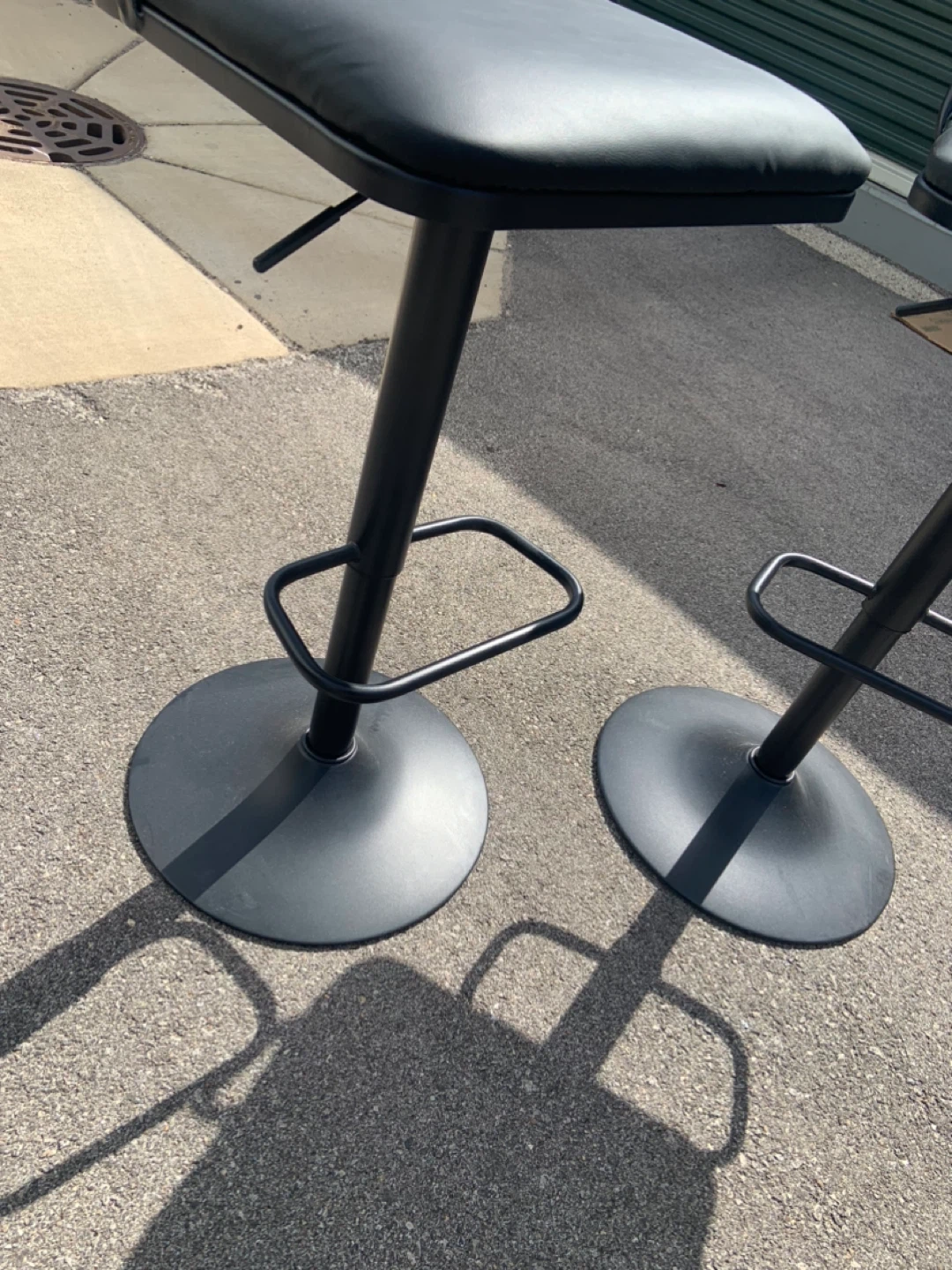 Set of 2 Black Bar Stools - photo 3