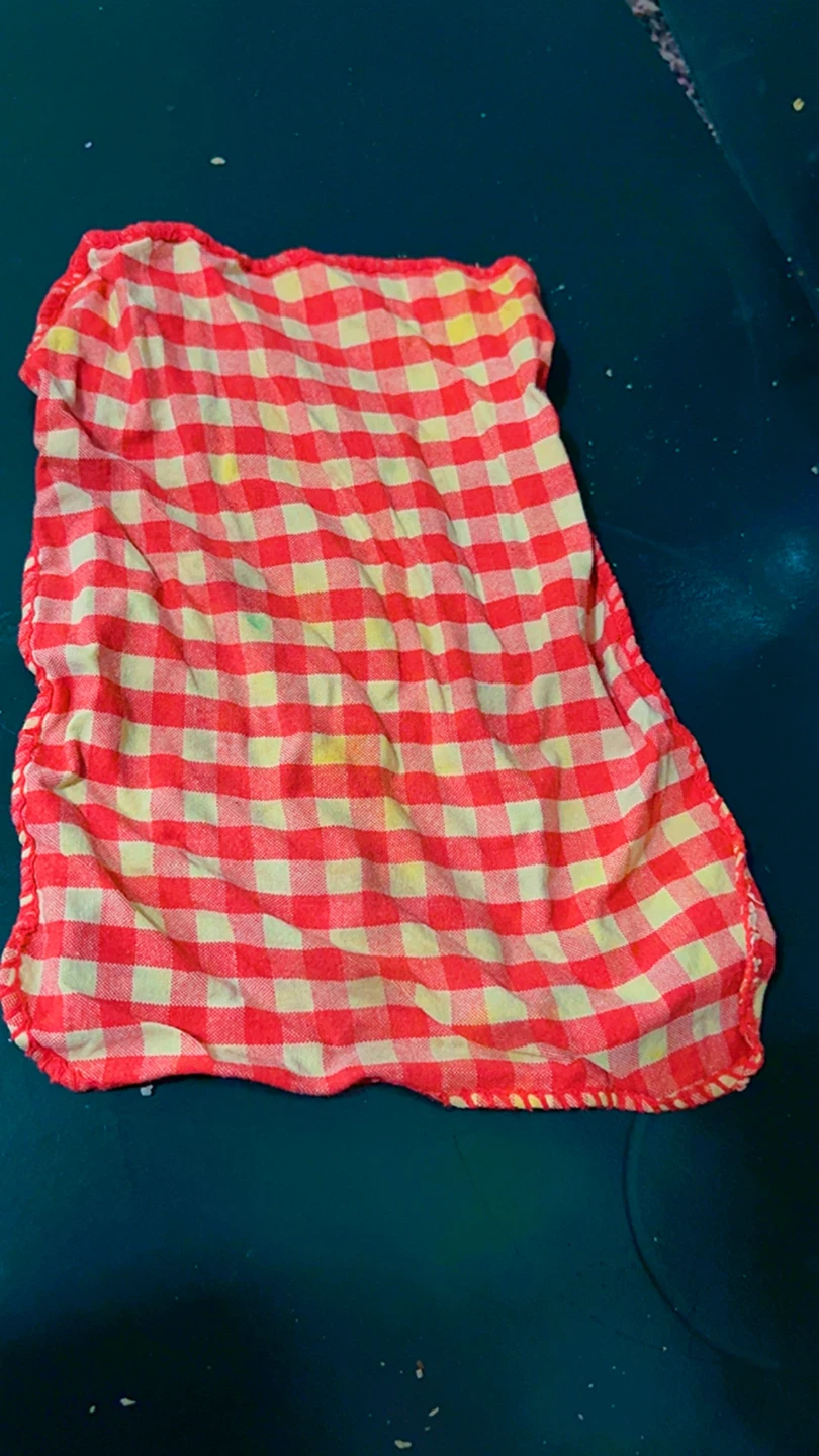 ⚽ Red and White Gingham Dish cloth Napkin